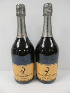 2 x Bottles of Billecart-Salmon Le Rose Extra Brut Champagne, 750ml.