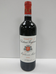 Bottle of Chateau Poujeaux Moulis en Medoc Red Wine, 2005, 750ml.