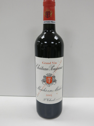 Bottle of Chateau Poujeaux Moulis en Medoc Red Wine, 2005, 750ml.