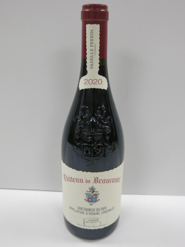 Bottle of Chateau de Beaucastel Red Wine, 2020, 750ml.