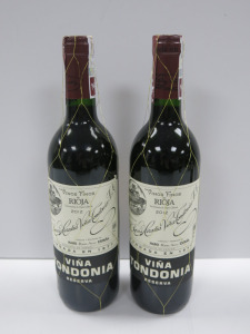 2 x Bottles of R. Lopez de Heredia Vina Tondonia Reserve Red Wine, 2012, 750ml.