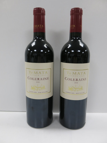 2 x Bottles of Te Mata Estate Coleraine Red Wine, 2018, 750ml.