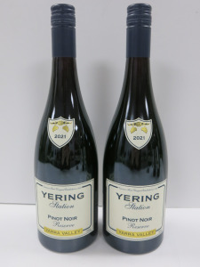 2 x Bottles of Yering Station Pinot Noir Reserve Red Wine, 20021, 750ml.