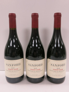 3 x Bottles of Sanford & Benedict Vineyard Pinot Noir Red Wine, 2018, 750ml.