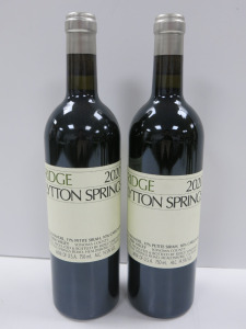 2 x Bottles of Lytton Springs Ridge Red Wine, 2020, 750ml.
