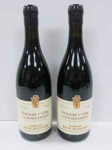 2 x Bottles of Domaine Rene Monnier Clos Des Chenes Volnay 1er Cru Red Wine, 2020, 750ml.
