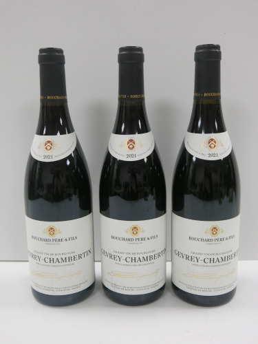 3 x Bottles of Bouchard Pere & Fils Gevery Chambertin Grand Vin De Bourgogne Red Wine, 2021, 750ml.