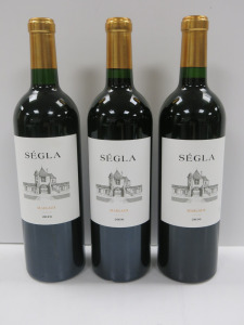 3 x Bottles of Segla Margaux Red Wine, 2016, 750ml.