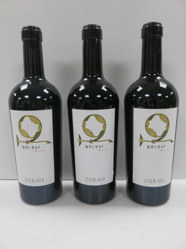 3 x Bottles of Zorah Karasi Areni Noir Red Wine, 2019 & 2020, 750ml.