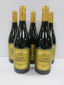 5 x Bottles of Conde Valdemar Gran Reseva Rioja Red Wine, 2017, 750ml.
