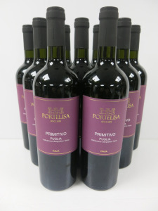 9 x Bottles of Portelisa Primitivo Puglia Red Wine, 750ml.