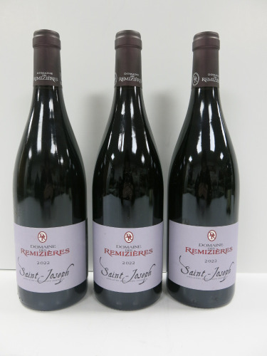 3 x Bottles of Saint Joseph Domaine des Remizieres Red Wine, 2022, 750ml.