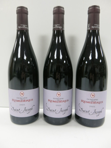 3 x Bottles of Saint Joseph Domaine des Remizieres Red Wine, 2022, 750ml.