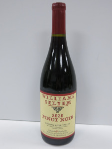 Bottle of Williams Selyem Russian River Valley Pinot Noir Red Wine, 2020, 750ml.