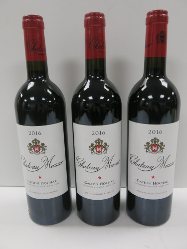 3 x Bottles of Gaston Hochar Chateau Musar Red Wine, 2016, 750ml.
