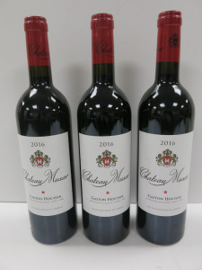 3 x Bottles of Gaston Hochar Chateau Musar Red Wine, 2016, 750ml.