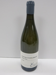 Bottle of Xavier Monnot Corton Charlemagne Grand Cru White Wine, 2020, 750ml.