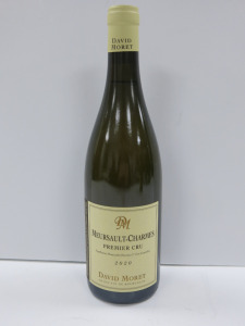 Bottle of David Moret Meursault Charmes Premier Cru White Wine, 2020, 750ml.