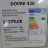 Doure 425 MultiFuel Stove. All Cast Iron Construction in Matt Black Finish, Heat Output 8kw. RRP £1279 - 10