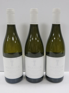 3 x Bottles of Warwick The White Lady Chardonnay White Wine, 2022, 750ml.