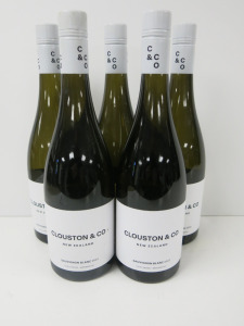 5 x Bottles of Clouston & Co Sauvignon Blanc White Wine, 2023, 750ml.