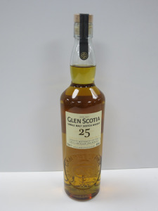 Bottle of Glen Scotia Classic Campbeltown Malt Single Malt Whisky, Aged 25 Years, 700ml.