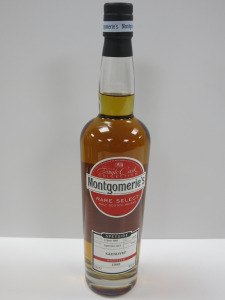 Bottle of Montgomerie's Rare Select Malt Scotch Whisky, Glenlivet, Distilled 1989, Bottled 2013, Bottle No: 148, Cask 13643, 700ml.