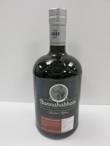 Bottle of Bunnahabhain Limited Release Islay Single Malt Scotch Whisky, 1997 Moine PX Finish, Distilled 1997, Bottled 2020, Bottle No: 624 of 1661, 700ml.