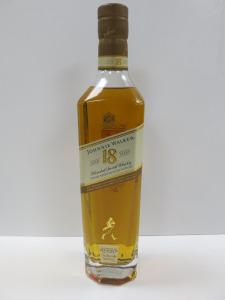 Bottle of Johnnie Walker Blended Scotch Whisky, Aged 18 Years Old, 700ml.