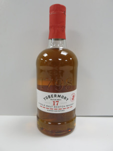 Bottle of Tobermory Isle Of Mull Oloroso Cask Matured Single Malt Scotch Whisky, Aged 17 Years, 700ml.