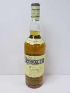 Bottle of Cragganmore Speyside Single Malt Scotch Whisky, 12 Years Old, 700ml.