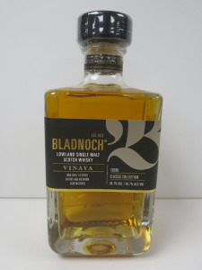 Bottle of Bladnoch Vinaya Lowland Single Malt Scotch Whisky, 700ml.