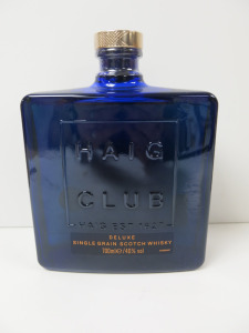 Bottle of Haig Club Deluxe Single Grain Scotch Whisky, 700ml.