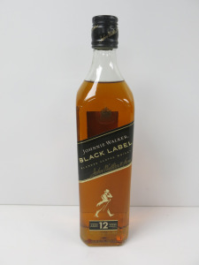 Bottle of Johnnie Walker Black Label Blended Scotch Whisky, Aged 12 Years, 700ml.