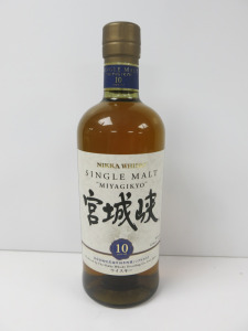 Bottle of Nikka Miyagikyo Single Maly Whisky, 10 Years Old, 700ml.