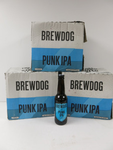 3 x Cases of 12 Bottles of Brewdog Punk IPA, 330ml.