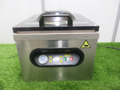 Buffalo Chamber Vacuum Pack Machine, Model GF439-02, S/N M820132011000974.