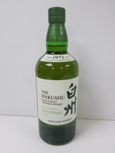 Bottle of The Hakushu Distillers Reserve Single Malt Japanese Whisky, 700ml.