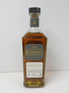 Bottle of Bushmills Single Malt Rare Irish Whisky, Aged 21 Years, 700ml.