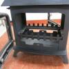 Devon Free Standing Double Sided Wood Burning Stove, withy Single Door & Low Canopy, Matt Black Finish, 9kw Output. RRP £1925 - 7