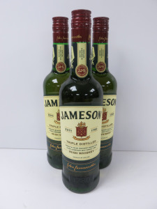 3 x Bottles of Jameson Triple Distilled Irish Whisky, 700ml.
