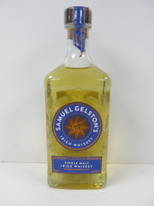 Bottle of Samuel Gelstons Hand Crafted Single Malt Irish Whisky, 700ml.