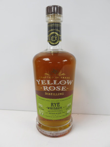 Bottle of Yellow Rose Rye Whisky, Crafted In Texas, Bottle No: 614, 700ml.