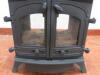 Devon Gas Stove with High Canopy, Double Sided with Double Door & Log Effect Fuel Bed, Matt Black. RRP £2085 reduced to £1400 - 2