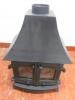 Devon Gas Stove with High Canopy, Double Sided with Double Door & Log Effect Fuel Bed, Matt Black. RRP £2085 reduced to £1400 - 5