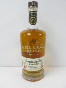 Bottle of Yellow Rose Premium American Whisky, Crafted In Texas, Bottle No: 569, 700ml.