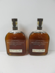 2 x Bottles of Woodford Reserve Kentucky Straight Bourbon Whiskey, 700ml