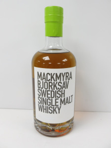 Bottle of Mackmyra Bjorksav Swedish Single Malt Whisky, 700ml.
