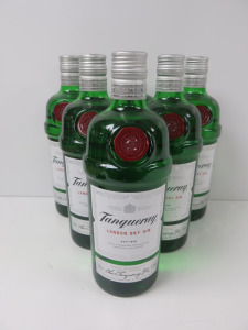 6 x Bottles of Tanqueray London Dry Gin, 700ml.