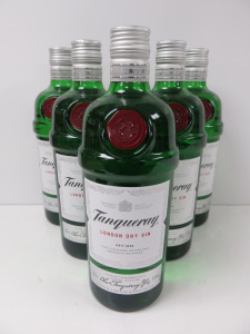 6 x Bottles of Tanqueray London Dry Gin, 700ml.